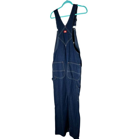 NWOT Dickies Men's Bib Overalls Utility Carpenter  in Dark Wash Size 36" x 30" - Picture 3 of 5